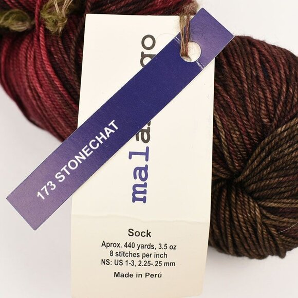 Malabrigo Sock Yarn 100% Superwash Merino Wool 440 Yards Color Stonechat - Picture 3 of 3